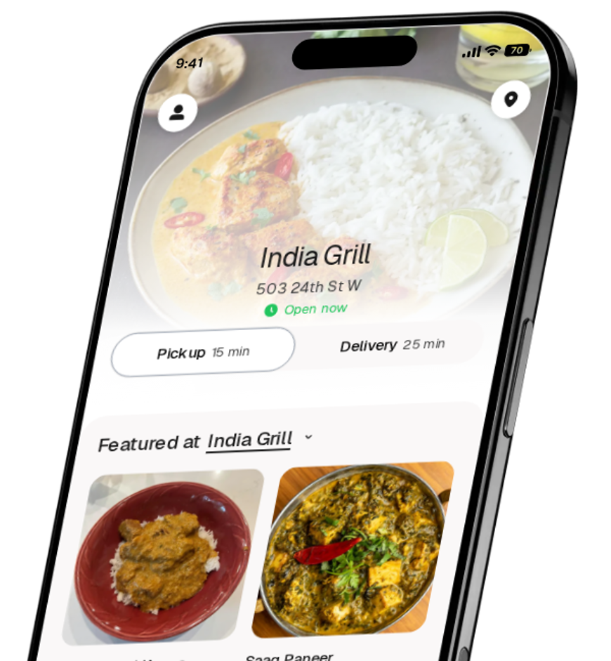 India Grill app preview