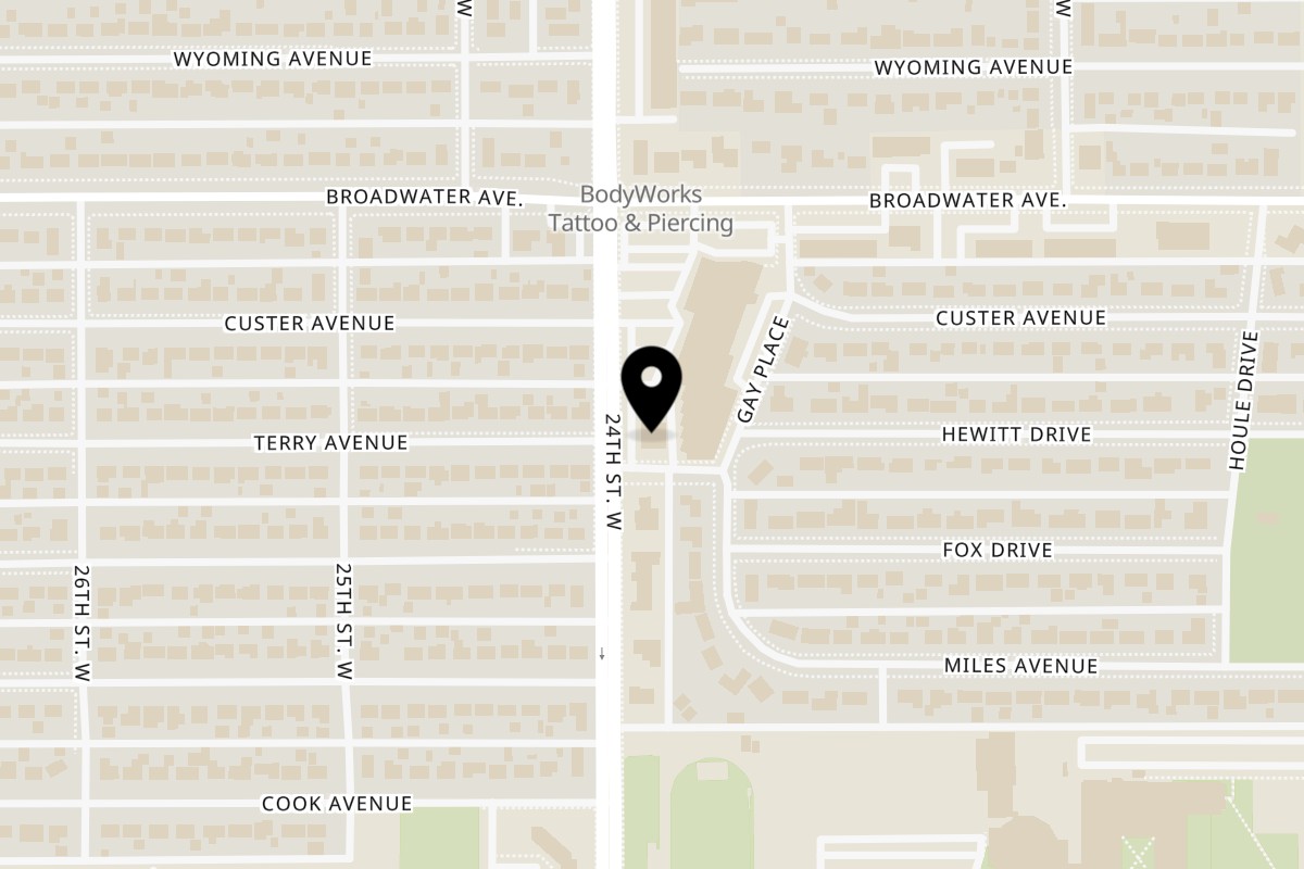 Map showing the location of India Grill on 503 24th St W in Billings